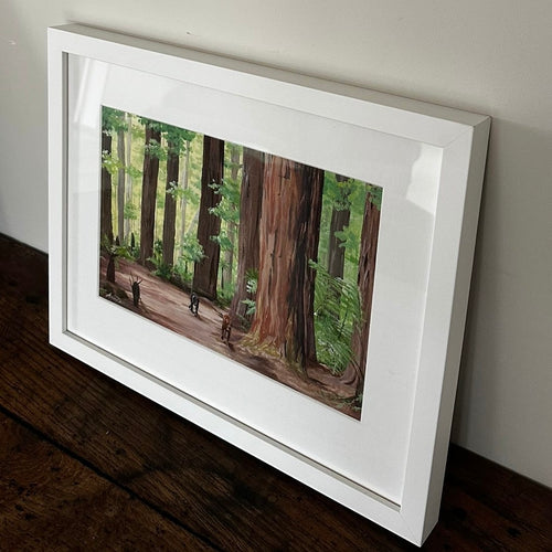 'Pair in the pines' framed original by Annabelle Stokes
