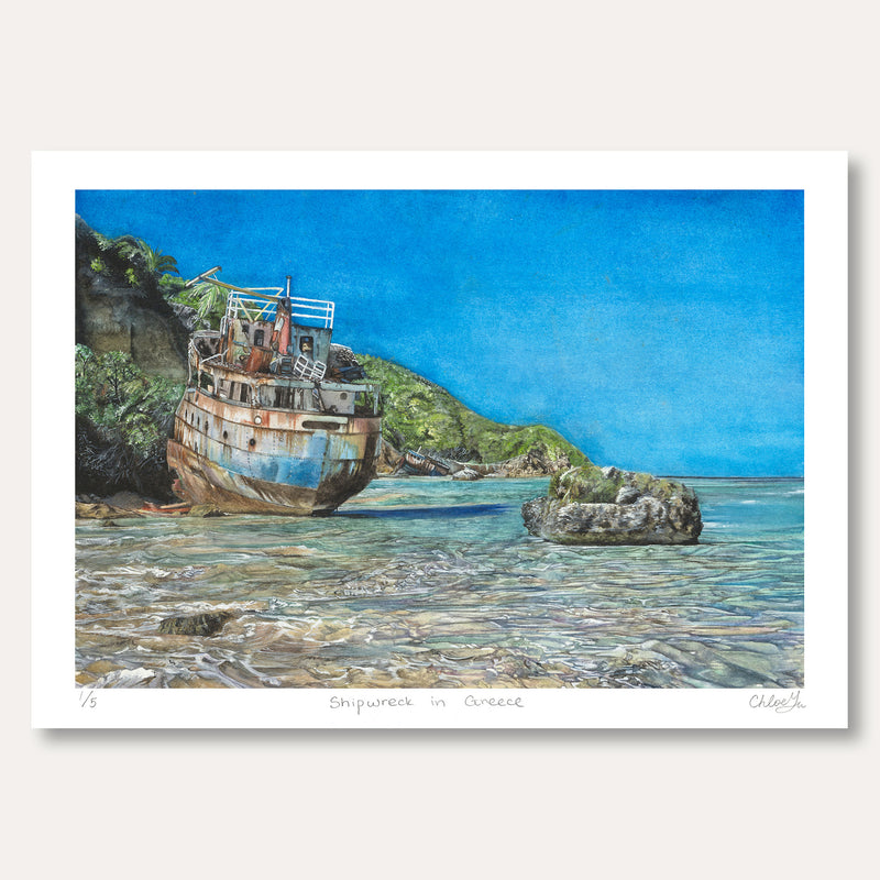 'Shipwreck in Greece' by Chloe Yu
